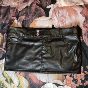 Leather Mini Mini Skirt